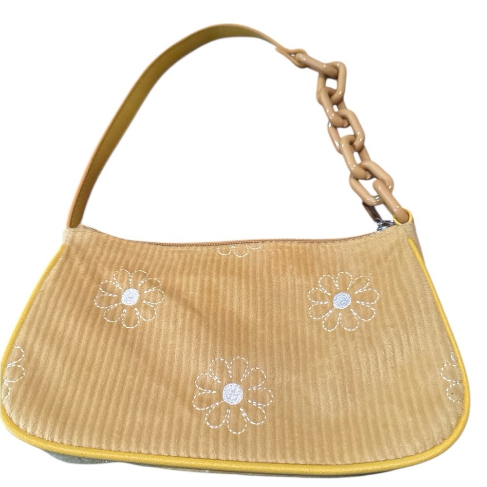 Art Class Brand Target Yellow Daisies Corduroy Shoulder Bag Floral
